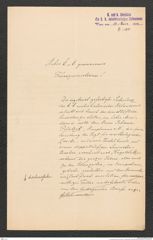 k.k. naturhistorisches Hofmuseum, Intendanzakten 1885-1896 (Hauer), Aktenzahl Z.185/1894, Seite 1
